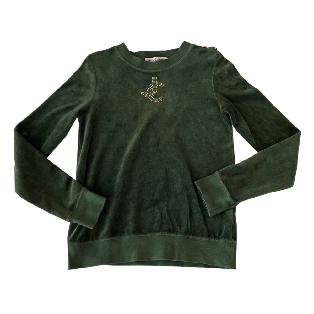 Juicy Couture Y2K Green Velour Sweatshirt